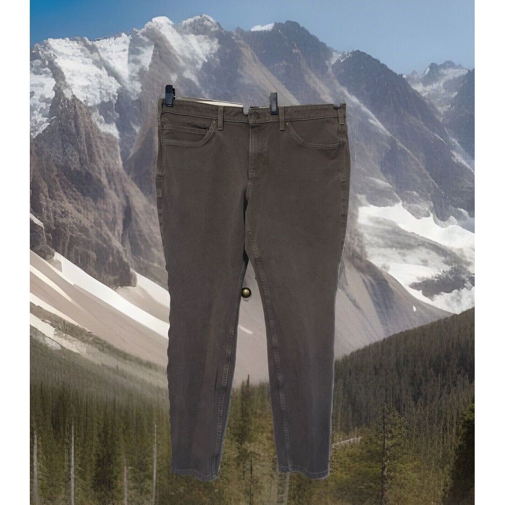 Carhartt Jeans Women 18 Tall Olive Green Slim Fit Canvas Stretchy‎ Heavy Duty